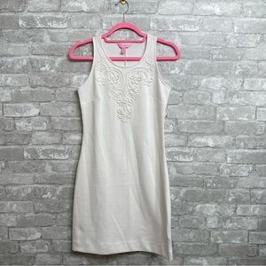 Lilly Pulitzer Cream Embroidered Tank Dress